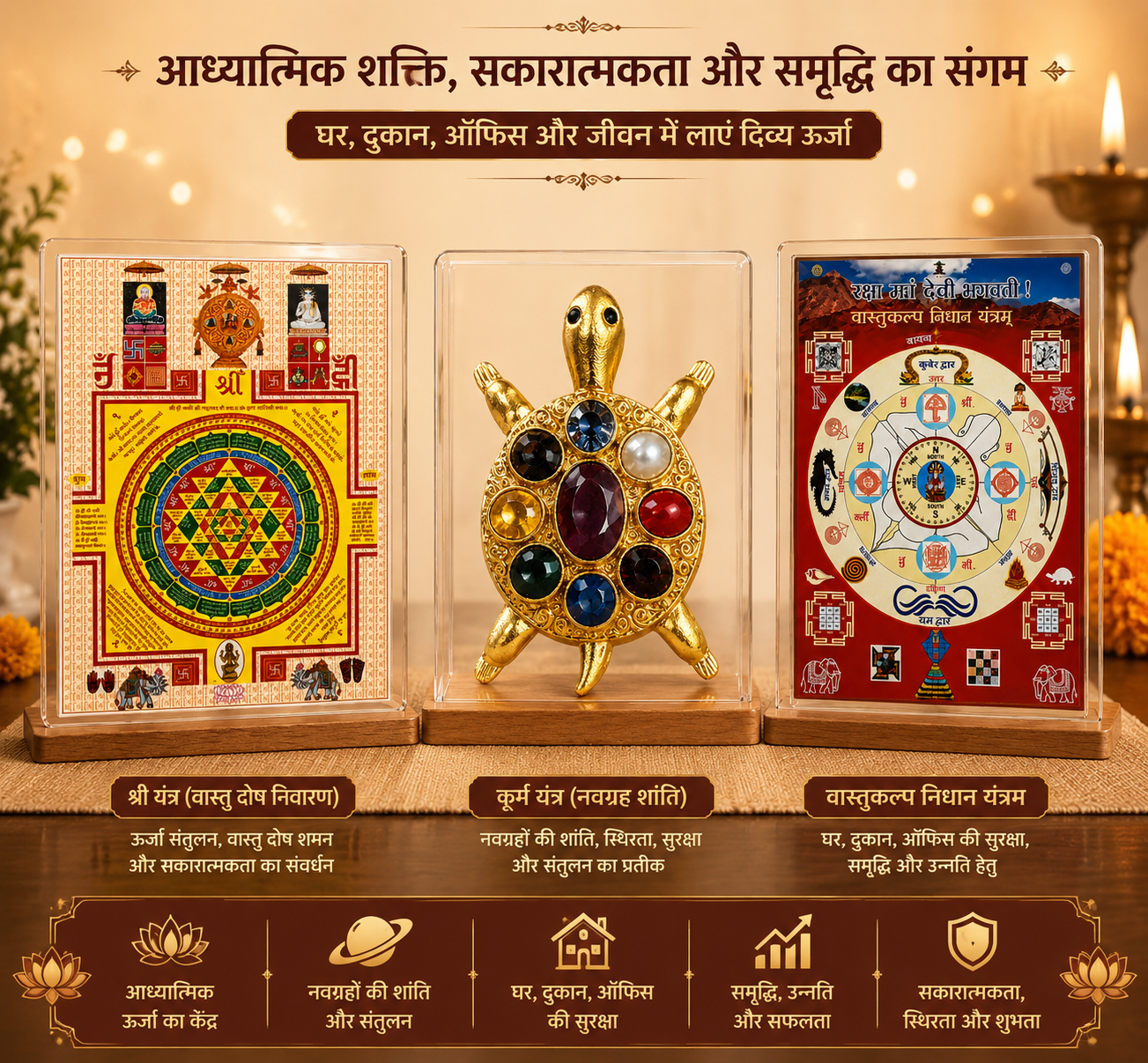 Divine Combo: Vastu + Navagraha Yantra + Shree